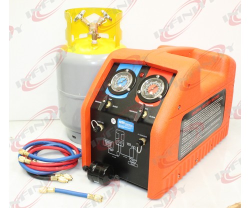 Portable 1/2 HP HVAC A/C Refrigerant Recovery Machine Kit R134A R410A R12 R22 